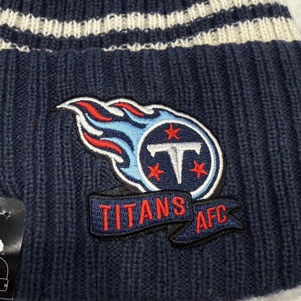 Tennessee Titans‎ Beanie Hat Youth NFL Football Pom New Era Kids Outdoors NEW - Picture 3 of 12
